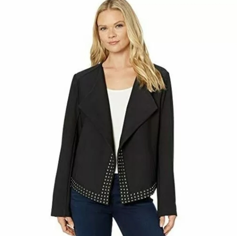 ❤️ NWOT! LYSSE GRAHAM STUDDED FRONT DRAPE BLAZER JACKET, XS